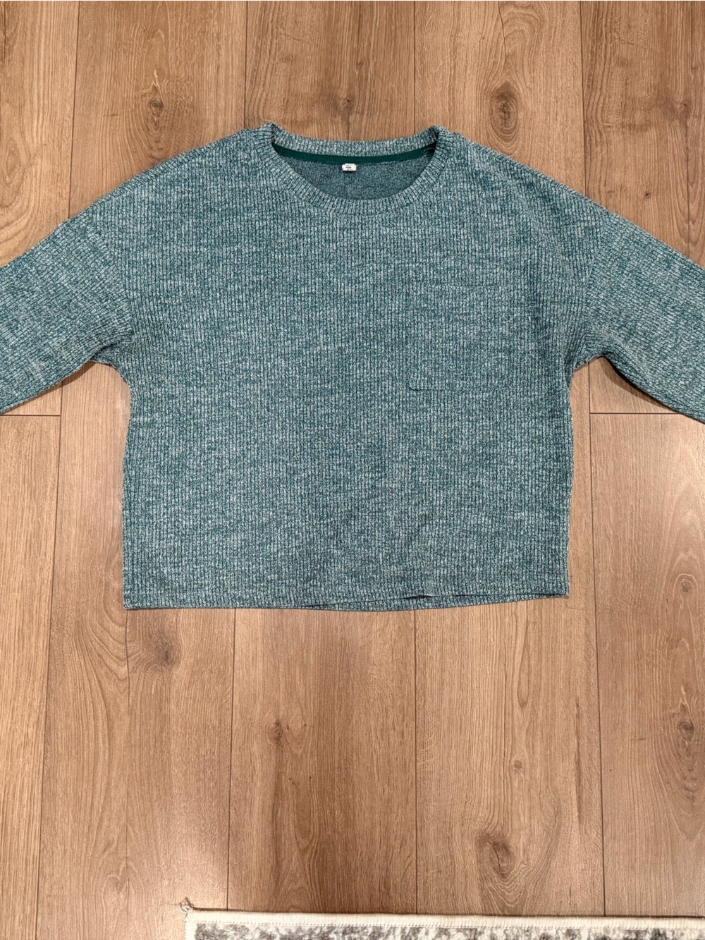 Amazon Teal Marled Crewneck Sweater